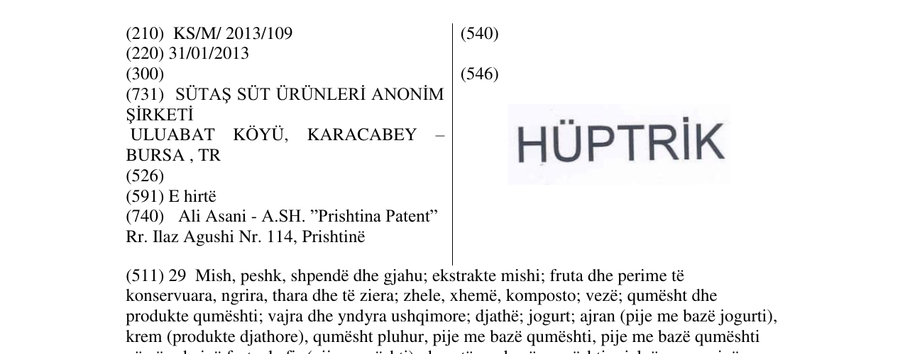 Zëri i markës Markë figurative në buletin