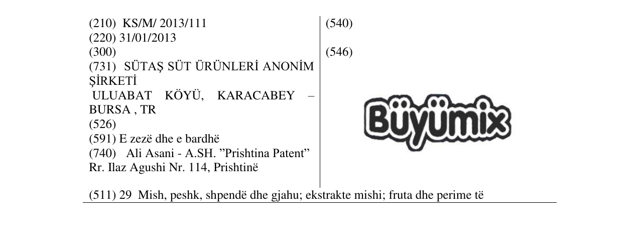 Zëri i markës Markë figurative në buletin