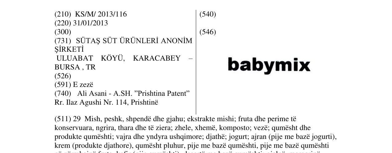 Zëri i markës Markë figurative në buletin