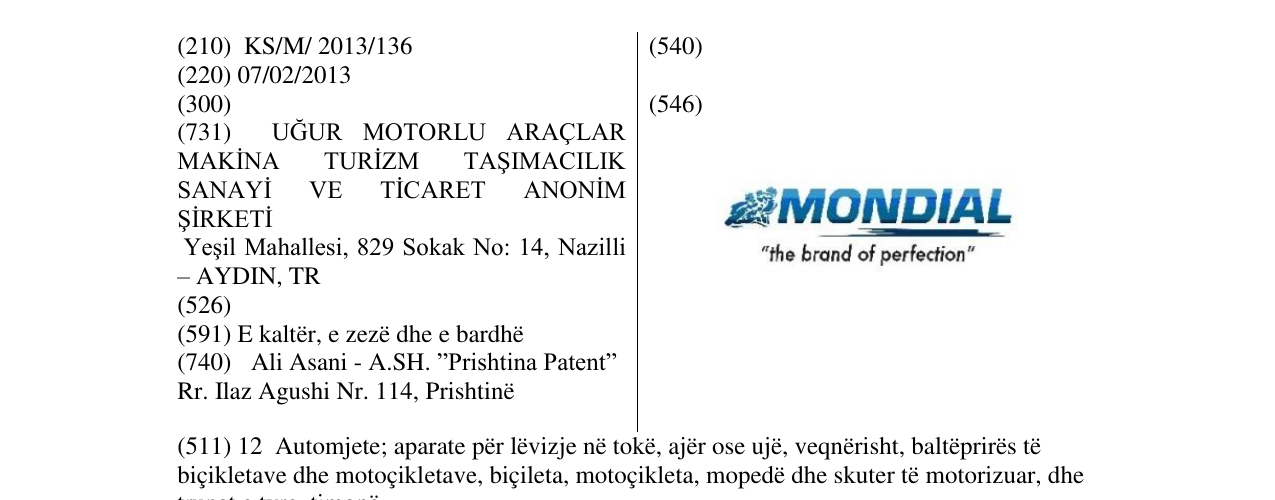 Zëri i markës Markë figurative në buletin