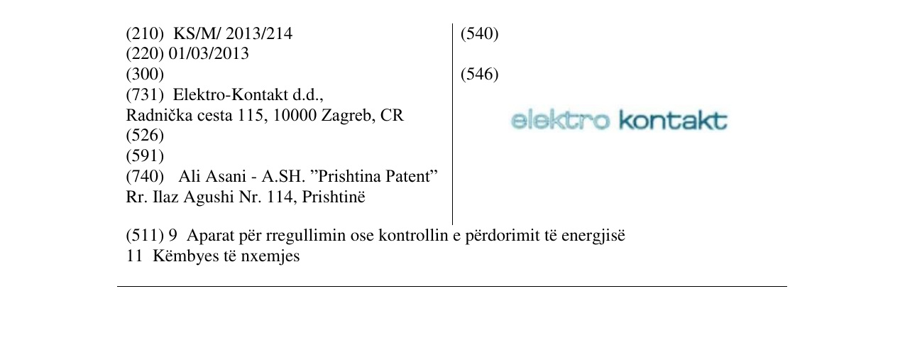 Zëri i markës elektro kontakt në buletin