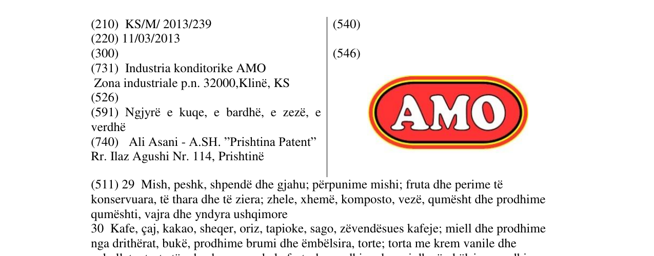 Zëri i markës AMO në buletin