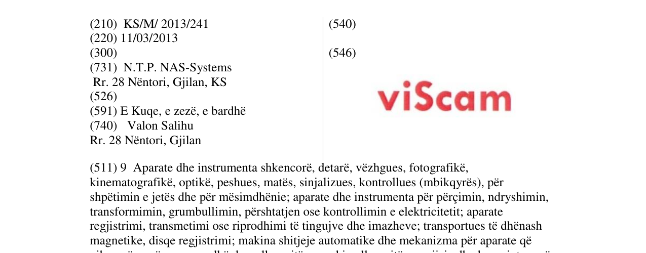 Zëri i markës viScam në buletin