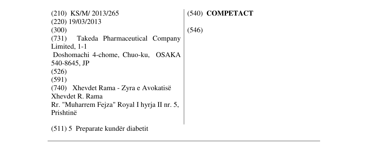 Zëri i markës COMPETACT në buletin