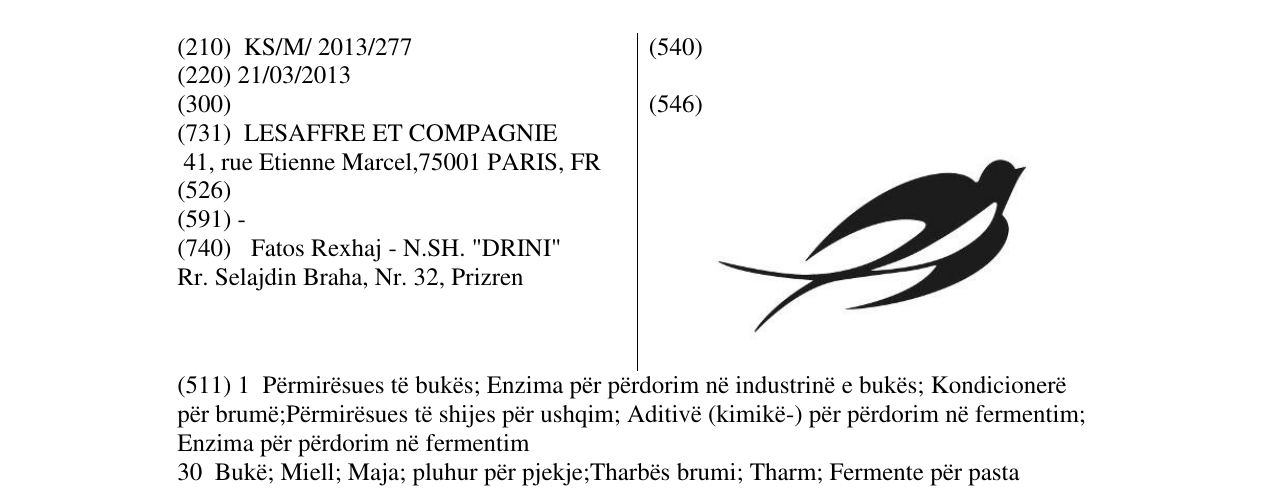 Zëri i markës Markë figurative në buletin