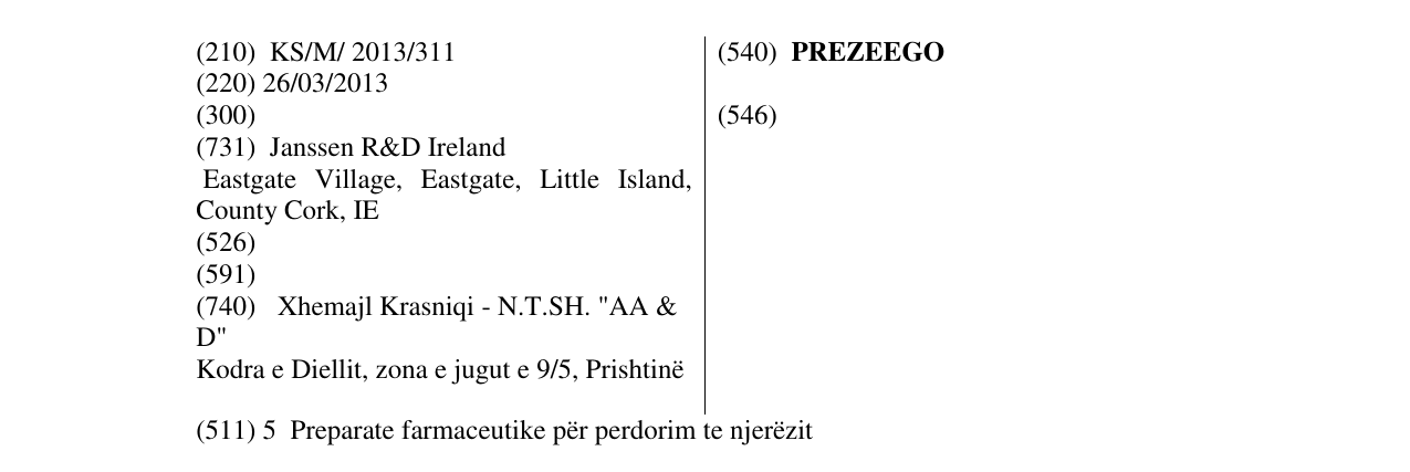 Zëri i markës PREZEEGO në buletin