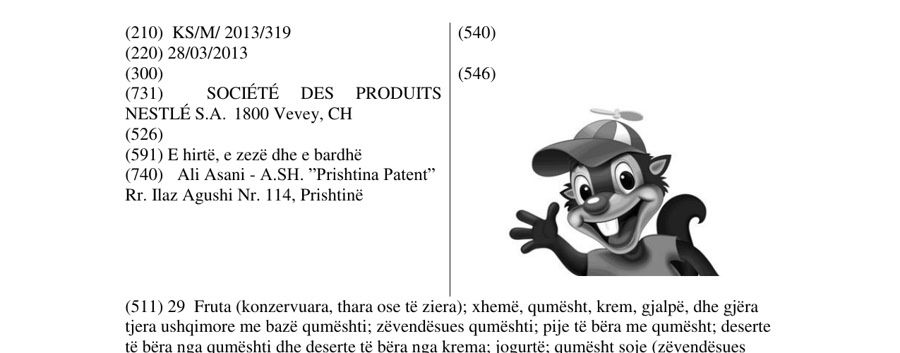 Zëri i markës Markë figurative në buletin