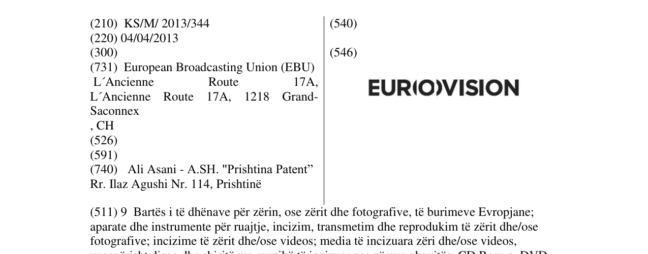 Zëri i markës EUROVISION në buletin