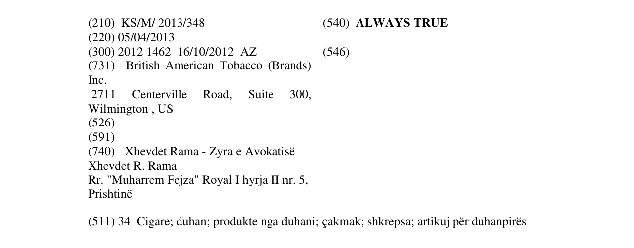 Zëri i markës ALWAYS TRUE në buletin