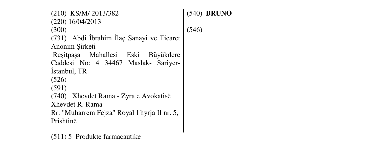 Zëri i markës BRUNO në buletin