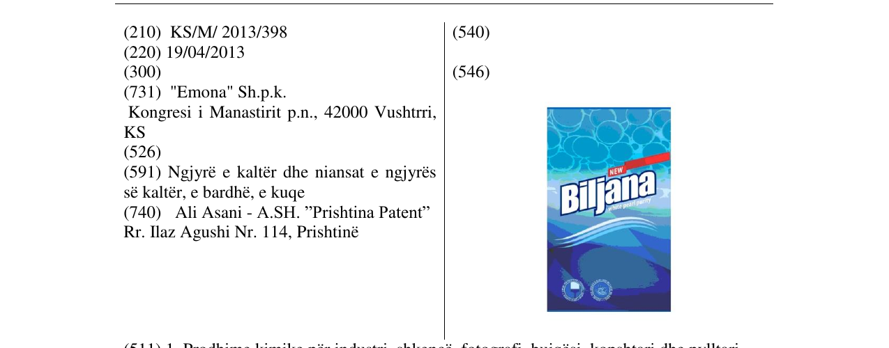 Zëri i markës Biljana në buletin