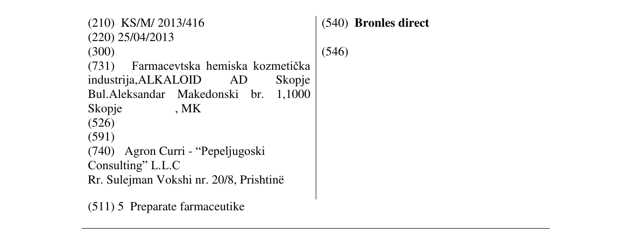 Zëri i markës Bronles direct në buletin