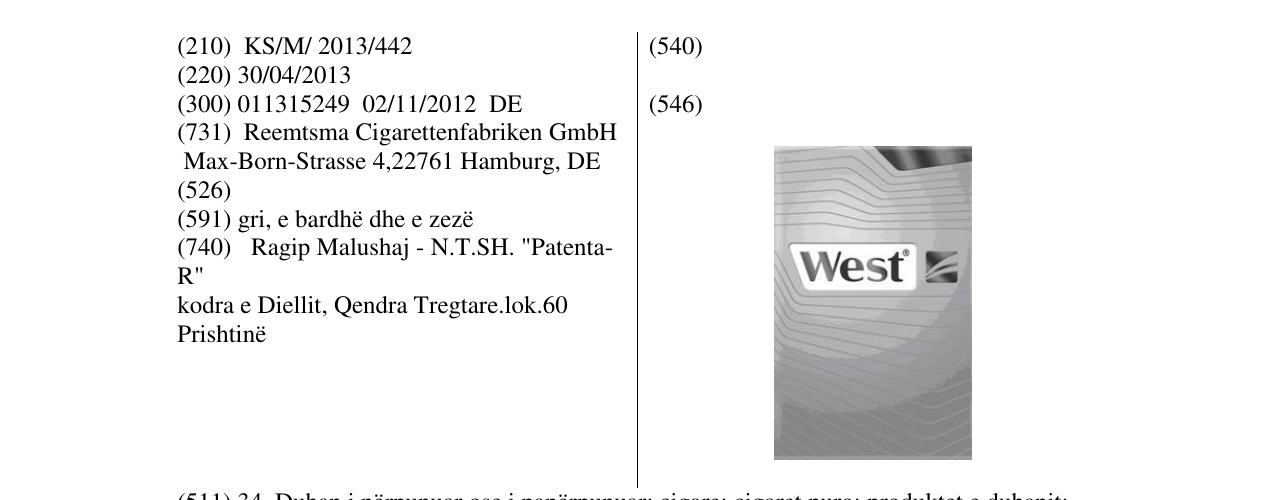 Zëri i markës West në buletin
