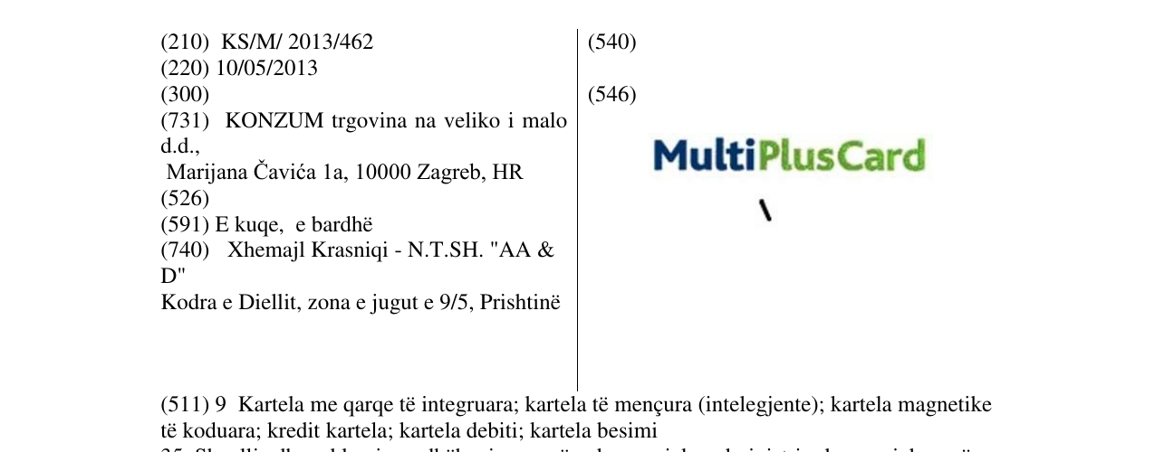 Zëri i markës MultiPlusCard në buletin