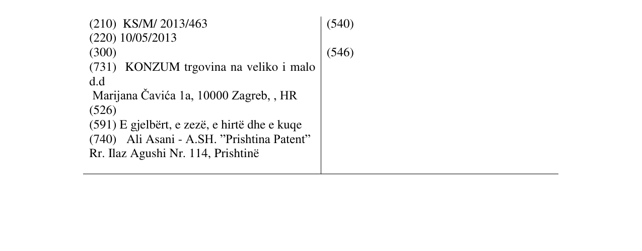 Zëri i markës Markë figurative në buletin