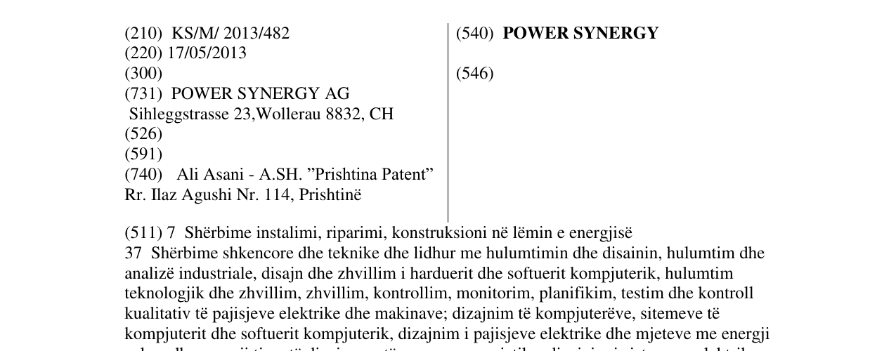 Zëri i markës POWER SYNERGY në buletin