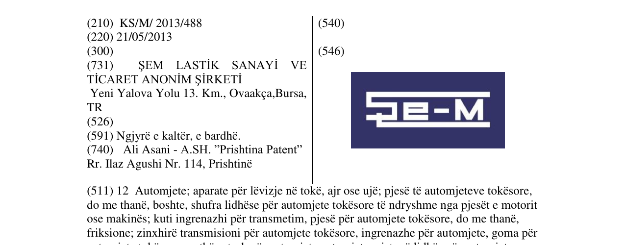 Zëri i markës SE - M në buletin