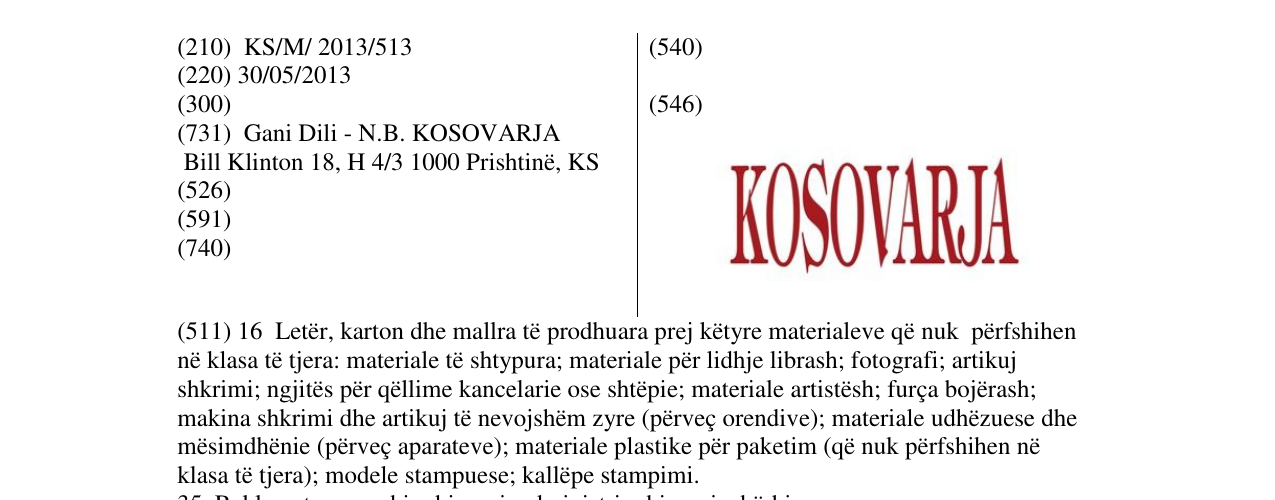 Zëri i markës KOSOVARJA në buletin