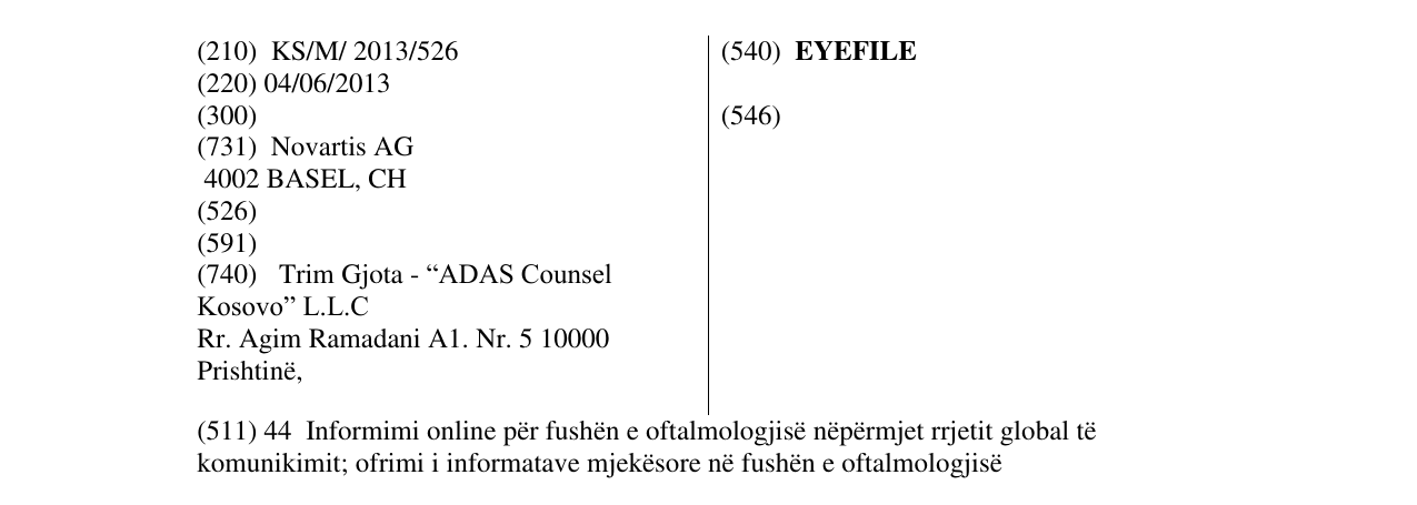 Zëri i markës EYEFILE në buletin