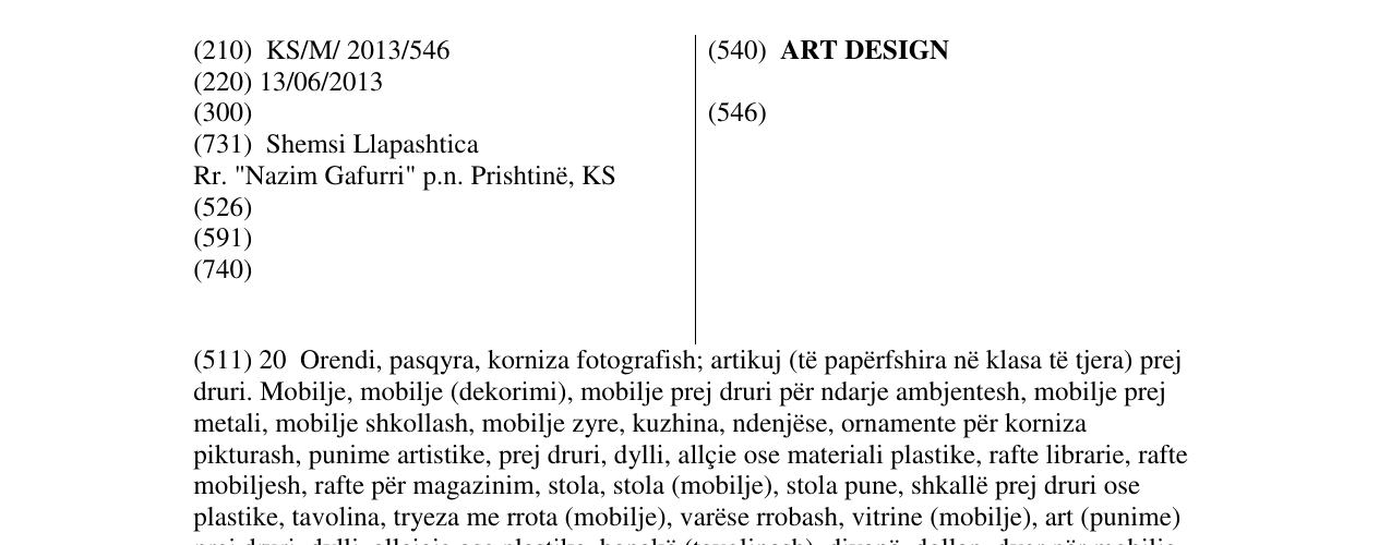 Zëri i markës ART DESIGN në buletin