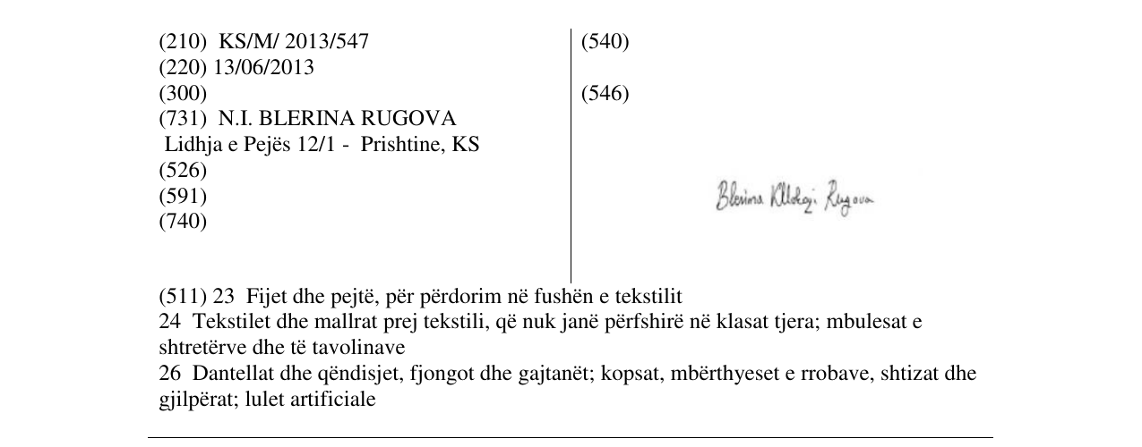 Zëri i markës Blerina Kllokoqi Rugova në buletin