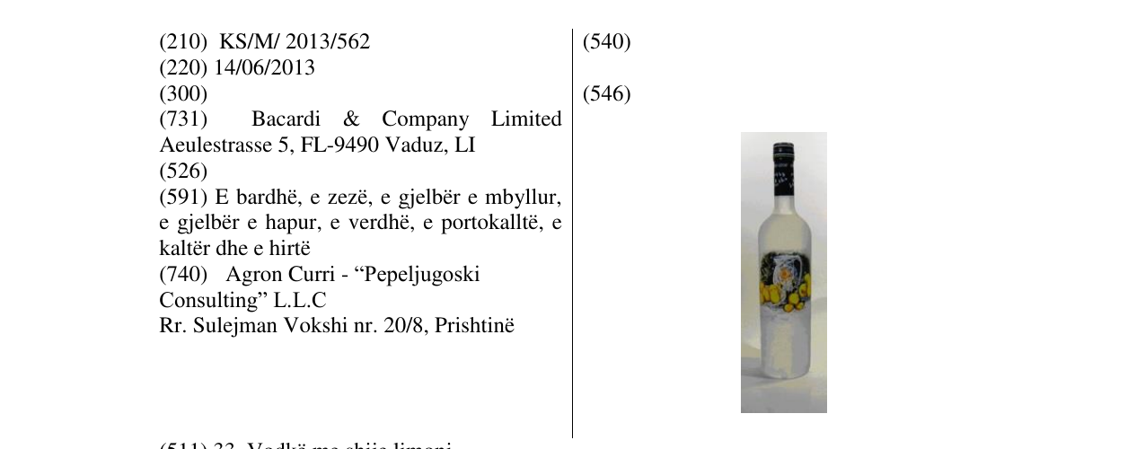 Zëri i markës Markë figurative në buletin