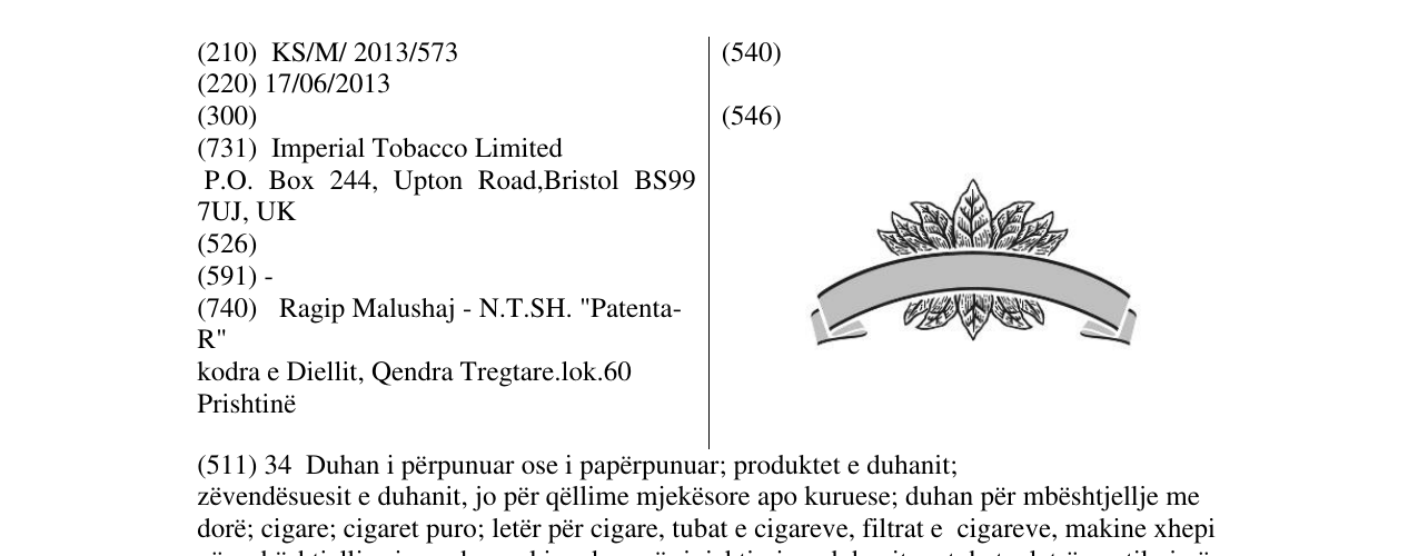 Zëri i markës Markë figurative në buletin