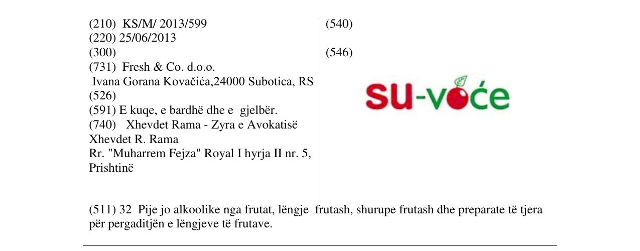 Zëri i markës SU - voce në buletin