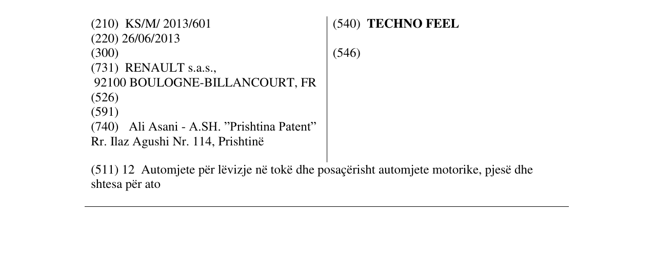 Zëri i markës TECHNO FEEL në buletin