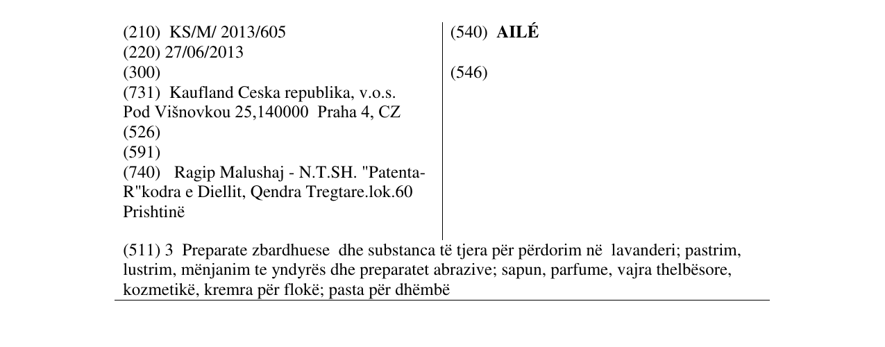 Zëri i markës AILÉ në buletin