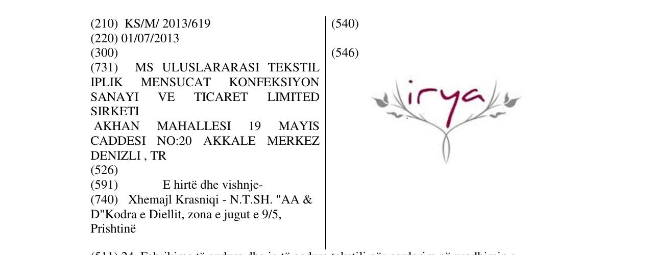 Zëri i markës irvi në buletin
