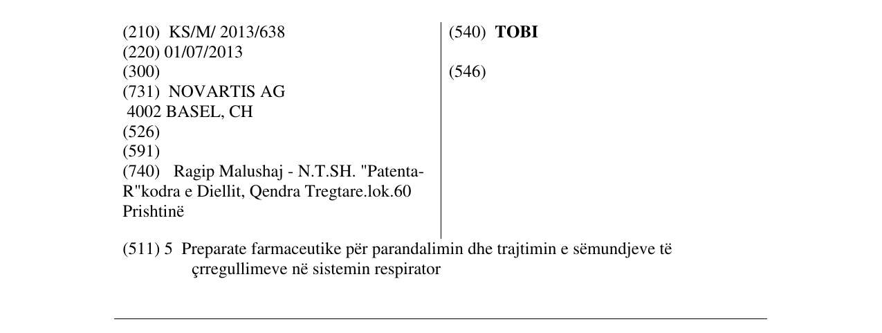 Zëri i markës TOBI në buletin