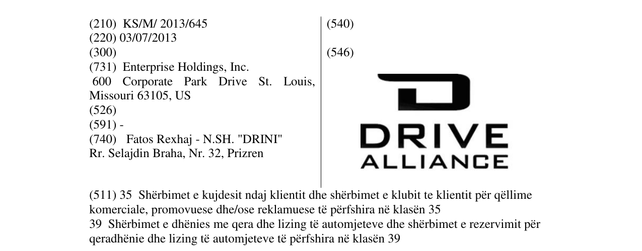 Zëri i markës D DRIVE ALLIANCE në buletin
