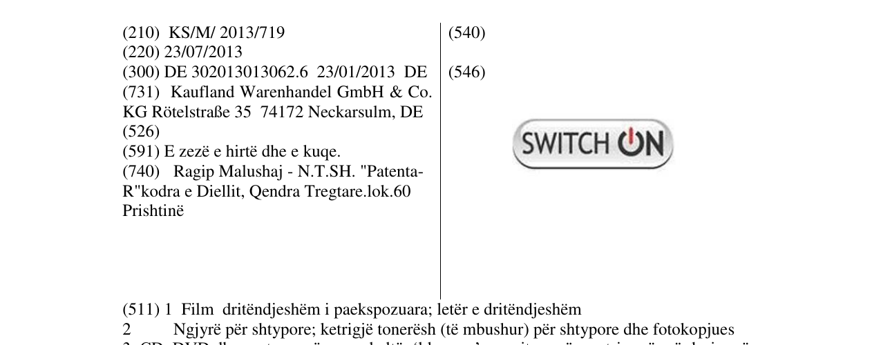 Zëri i markës SWITCH ON në buletin