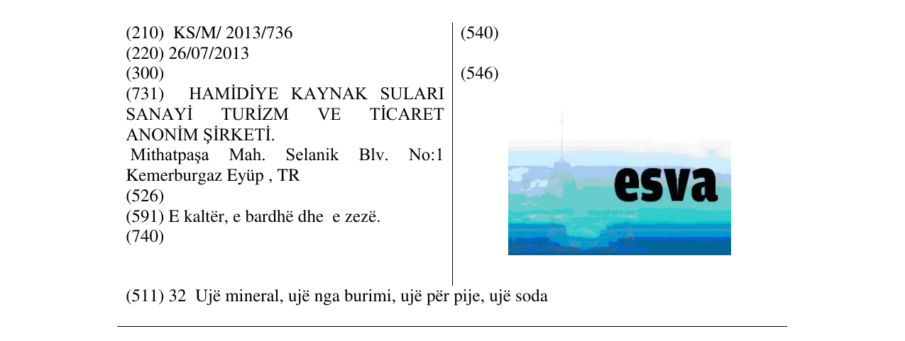 Zëri i markës esva në buletin