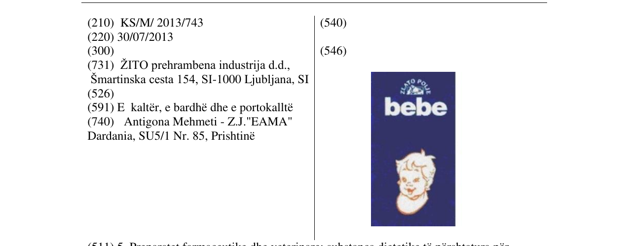 Zëri i markës bebe në buletin
