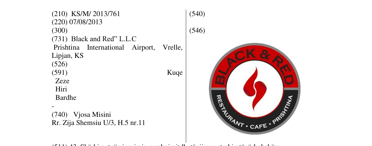 Zëri i markës BLACK & RED në buletin