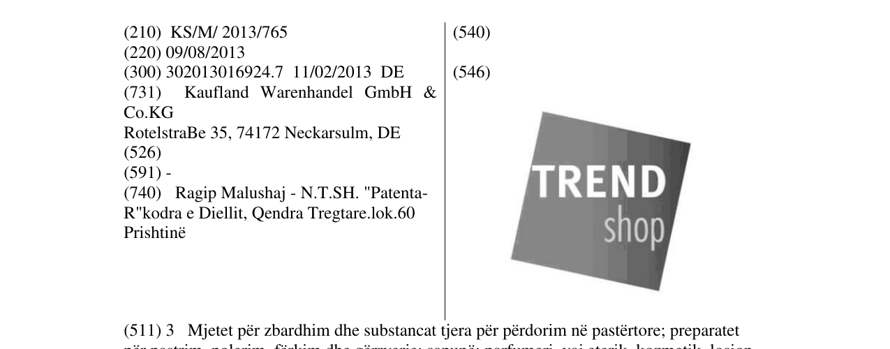 Zëri i markës TREND shop në buletin