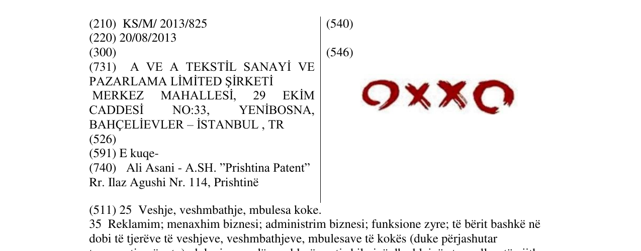 Zëri i markës OXXO në buletin