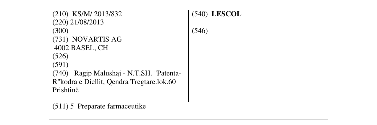 Zëri i markës LESCOL në buletin