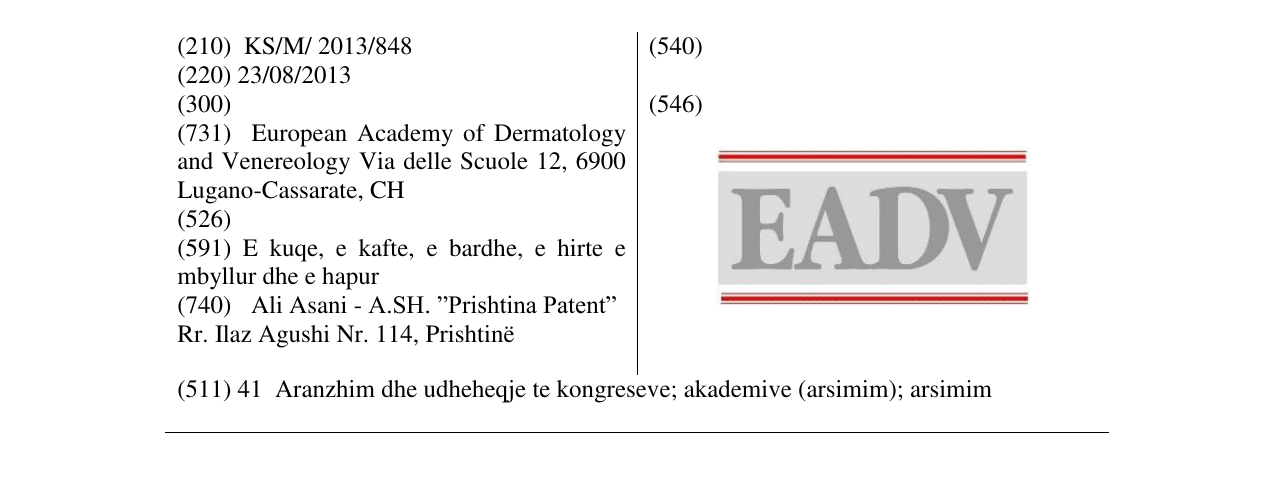 Zëri i markës EADV në buletin