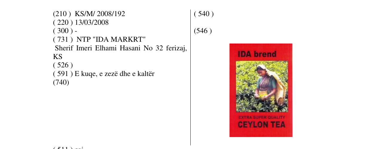 Zëri i markës Markë figurative në buletin