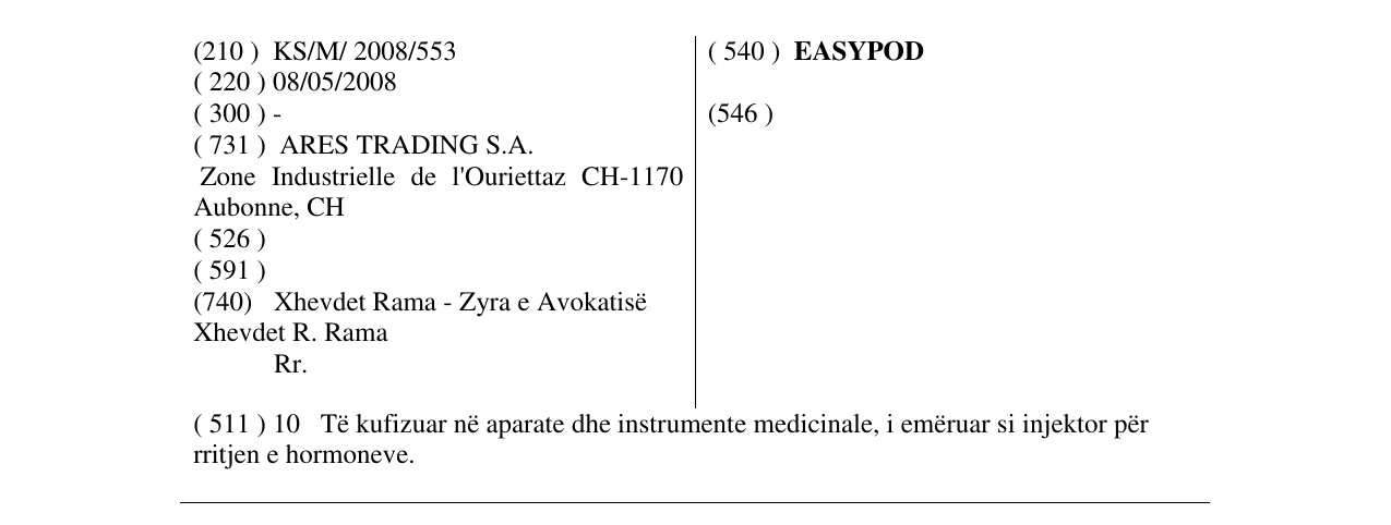 Zëri i markës EASYPOD në buletin