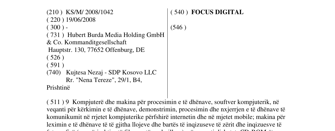 Zëri i markës FOCUS DIGITAL në buletin