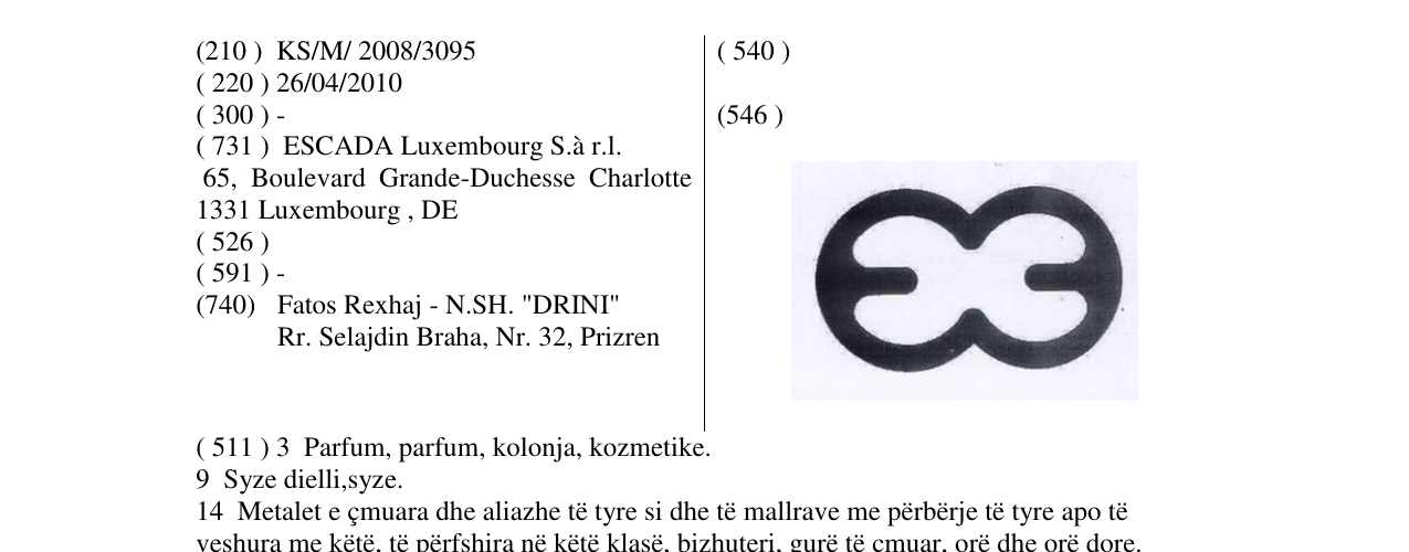 Zëri i markës Markë figurative në buletin