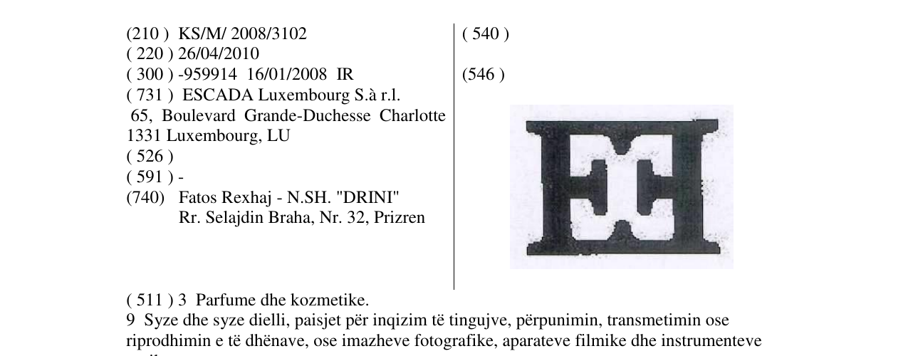 Zëri i markës Markë figurative në buletin