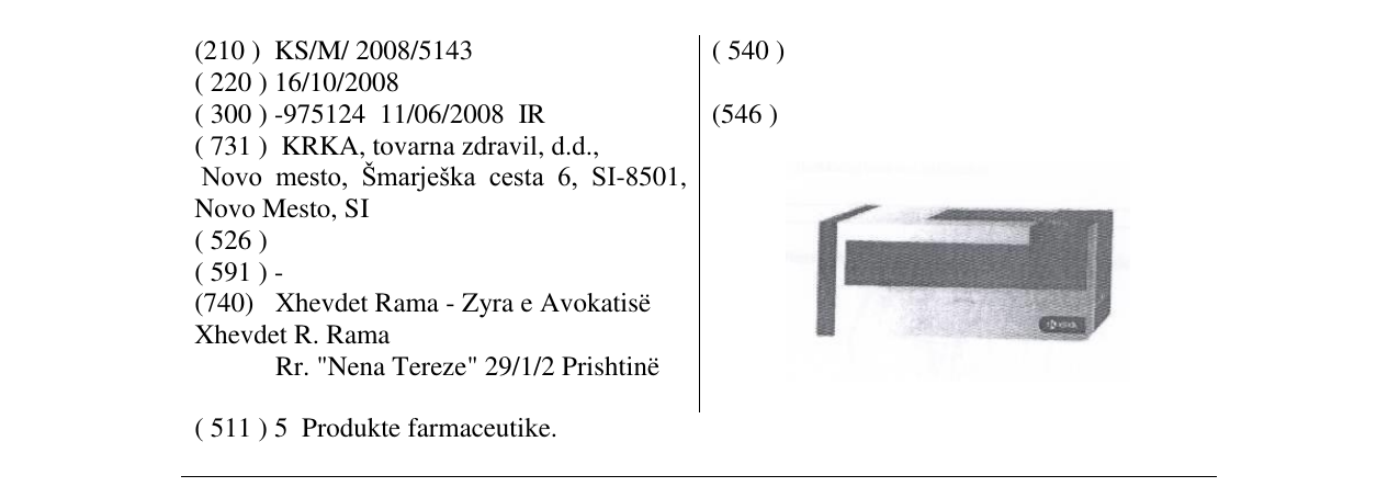 Zëri i markës Markë figurative në buletin