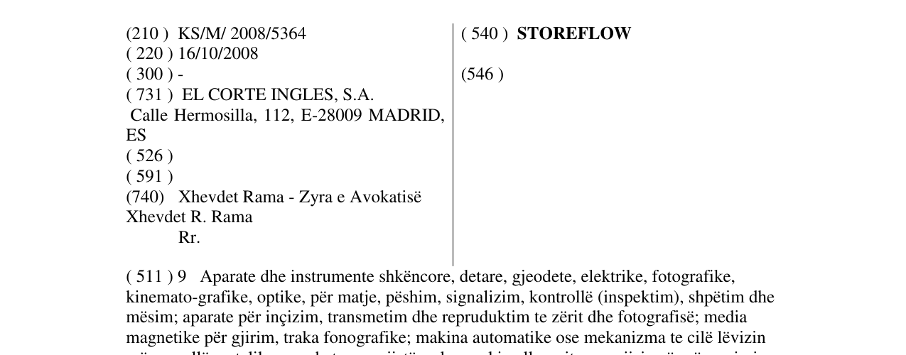Zëri i markës STOREFLOW në buletin