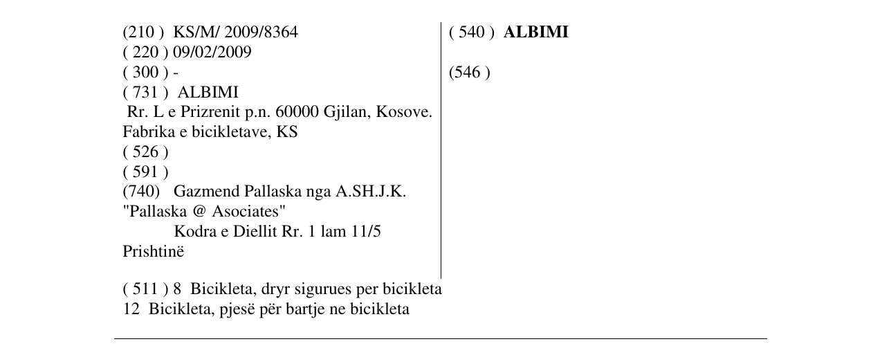 Zëri i markës ALBIMI në buletin