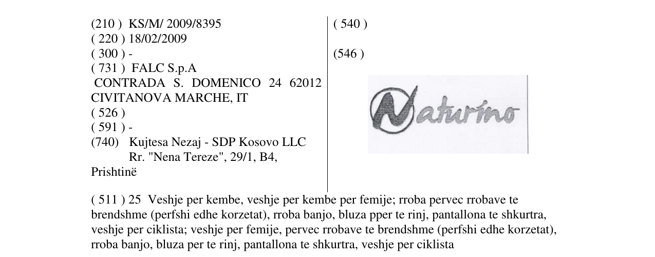 Zëri i markës Naturino në buletin